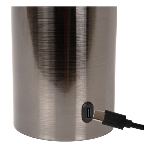 Lucide VIVO - Rechargeable Table lamp - Battery pack - Ø 8 cm - LED Dim. - E27 - 1x1W 2700K - Satin Gun Metal - detail 2